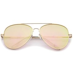 Large Metal Frame Colored Mirror Flat Lens Aviator Sunglasses 60mm Glasses Branding, Oversized Aviator Sunglasses, Yellow Mirrors, Colored Mirror, Mirrored Aviator Sunglasses, Rose Gold Sunglasses, Rose Colored Glasses, Pink Mirror, Stylish Glasses