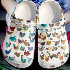 Get your product: Chicken Crocs Classic Clogs Shoes
1. PRODUCT INFORMATION:

Incredibly light and fun to wear.
Water-friendly and buoyant; weighs only ounces.
Ventilation ports add breathability and help shed water and debris.
Easy to clean and quick to dry.
Upper: Croslite.
Lining: Croslite.
Sole: Croslite.
2. SIZE CHART:
3. RETURN:
We will gladly issue you a replacement item or issue a refund back to your original form of payment for any of the following reasons:
You receive an incorrect item White Waterproof Synthetic Clogs, Waterproof White Synthetic Clogs, Non-slip Sports Clogs For Spring, White Synthetic Clogs For Outdoor Activities, White Slip-resistant Clogs For The Beach, White Breathable Sports Clogs, White Breathable Clogs For Outdoor, Breathable White Clogs For Outdoor, Outdoor White Breathable Clogs