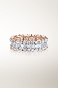 Ring Baguette Love 18K Rose gold (4N) size 53, 58 diamonds with baguette cut total 1.21 ct. H- si, 58 diamonds with... brilliant cut total 1.62 ct. Since the house’s inception in 1888, Bucherer has been inspired by the beauty and sparkle of rare diamonds and gems. The Lucerne Atelier celebrates curiosity and centers on innovation, forming masterpieces of beauty, elevated through the finest traditions of craftsmanship. A unique combination of traditional techniques and the latest in pioneering practices inspire iconic pieces with a contemporary twist, designed to inspire and define style with the modern woman as a constant muse. With a forward-thinking approach and cosmopolitan spirit, Bucherer Fine Jewellery has earned a notable place among Europe’s most eminent jewelers. Rare Diamonds, Ring Baguette, European Jewelry, Forward Thinking, Rare Gemstones, Baguette Cut, Inception, Love Ring, Ring Collections