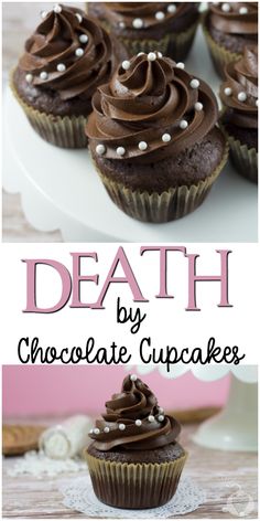 Decorating Chocolate Cupcakes, Pretty Chocolate Cupcakes, Chocolate Cupcake Decoration, Wicked Cupcakes, Chocolate Cupcakes Decoration, Cupcake Dolls, Cupcakes Recipes, Gourmet Cupcakes, Cupcake Flavors