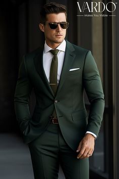 >>ORIGINAL ARTWORK AND CONTENT, PLEASE DO NOT COPY<< Men Suits, Suits For Man, Premium Forest Green Two Piece Suit for Men - Stylish Formal Outfit Formal Wear for Men, Formal  piece Wedding Suit, Double Breasted, Formal Fashion Slim Fit Suit. Description: Elevate your style with our meticulously crafted Forest Green Two Piece Suit for men. Designed for those who appreciate the finer details of formal fashion, this suit exudes sophistication and charm. 👔 Suit Up in Style: This Forest Green Two Piece Suit is tailored to perfection, ensuring a sleek and confident look for any occasion. 👌 Craftsmanship You Can Trust: Handcrafted with the utmost care, this suit is a testament to quality and attention to detail. 💼 Perfect for Every Occasion: Whether it's a business meeting, a wedding, or a sp Suits For Light Skin Men, Mens Suit Details, Groom In Dark Green, Formal Dress Men Wedding, Men’s Formal Suits, Forest Green Suit Men Wedding, Men's Green Suit, Green Wedding Suits Men, Army Green Suit Men