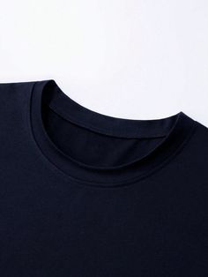 This men's t-shirt features a simple print and round neck design, making it a versatile and stylish choice for everyday wear. Made with high-quality materials, it offers both comfort and durability. Perfect for any casual occasion, this t-shirt is a must-have staple in any wardrobe. Color : Navy Blue Style : Casual Pattern Type : Animal, Letter Neckline : Round Neck Sleeve Length : Short Sleeve Sleeve Type : Regular Sleeve Length : Regular Fit Type : Loose Fabric : Slight Stretch Material : Poly Solid Color Graphic Print Crew Neck T-shirt, Solid Color Crew Neck T-shirt With Graphic Print, Solid Color Crew Neck T-shirt With Logo Print, Solid Crew Neck T-shirt With Logo Print, Solid Crew Neck T-shirt With Logo, Solid Color Crew Neck T-shirt With Letter Print, Summer Slogans, Shirt Casual Style, Drop Shoulder Tee