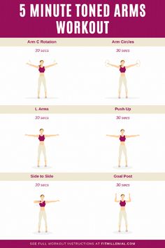 the 5 minute toned arms workout is great for beginners to do at home