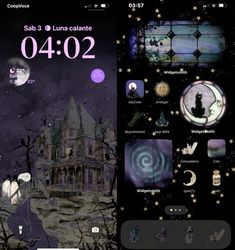 an iphone screen showing the theme for halloween