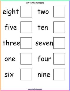 the worksheet for sight words with numbers