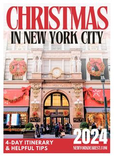 the front cover of christmas in new york city