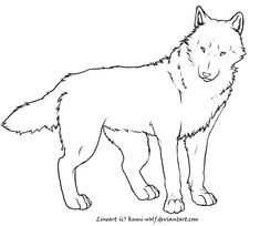 the outline of a wolf standing in front of a white background with black and white lines