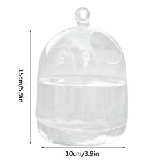 a clear plastic bottle with a lid and nozzles on it, measurements for the size