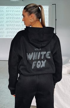 The Offstage Hoodie Onyx. Head online and shop this season's latest styles at White Fox. Express delivery and AfterPay available. Tracksuit Set, Hoodie Outfit, Oversize Hoodie, White Hoodie, Haiti, Simple Outfits