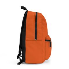 .: 100% polyester.: Lightweight and waterproof.: Adjustable shoulder straps Have you got room for all that? With our roomy and durable backpack, you will! This bag is made from spun polyester and weights 1.3 lbs, just enough to be light, strong and long-lasting. Grab it, stow it, throw it onto the seat next to you, this backpack can take it, and so will you, wherever you go! process may be visible in the front pocket's interior Sloth Backpack, Orange Backpacks, Sun Logo, Pet Backpack, Red Backpack, Sloth Gift, Sewing Tags, Large Backpack, Hiking Backpack