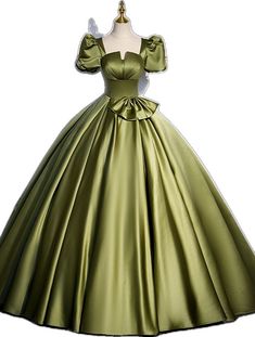 Elegant Gown With Fitted Bodice For Quinceanera, Elegant Fitted Bodice Gown For Quinceanera, Elegant Fitted Puff Sleeve Dress For Banquet, Elegant Quinceanera Gown With Sweetheart Neckline, Elegant Evening Dress With Fitted Bodice For Quinceanera, Formal Evening Dress With Puff Sleeves And Fitted Bodice, Formal Puff Sleeve Dress With Ruffled Fitted Bodice, Elegant Fitted Green Ball Gown, Elegant Evening Dress With Fitted Bodice And Puff Sleeves