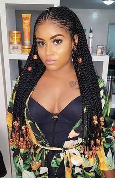 The cornrows that top the style might not be the most protective depending on how tight you get them, but the variations to this style are endless. Cornrows With Beads, Black Braided Hairstyles, Blonde Box Braids, Long Box Braids, Pelo Afro, Box Braid, Prom Hairstyles For Long Hair