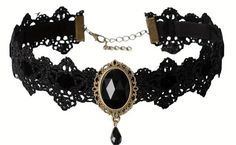 Punk Goth Choker Lacey Black Adjustable Closure 12.6"×1" W Rhinestone Black Lace Necklace, Black Lace Choker Necklace, Handmade Choker Necklace, Goth Choker, Creative Necklace, Black Lace Choker, Lace Choker Necklace, Jewelry Victorian, Victorian Necklace