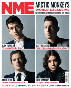 the cover of nme magazine featuring arctic monkeys