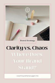 a book cover with the words charity vs chaos where does your brand stand?