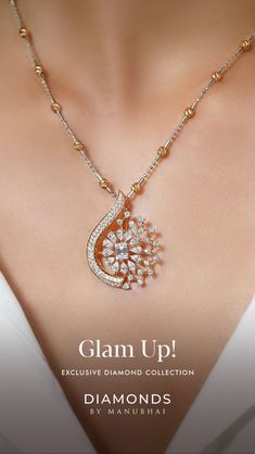 Modern Necklace Design, Expensive Jewellery, Diamond Pendant Set, Pendent Set, Diamond Locket, Gold Pendent, Mangalsutra Design, Bridal Necklace Designs, Neck Pieces Jewelry