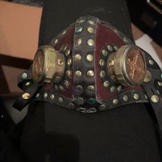 Steampunk Gas Mask Hand Made With Brass Hardware And Leather Material. Made By Obscuria Gothic Shop Which Stopped Doing Business In 2013. Item Is In Great Shape And A Rare Find! Steampunk Gas Mask, Gothic Shop, Gas Mask, Brass Hardware, Leather Material, Hand Made, Mask, Man Shop, Brass