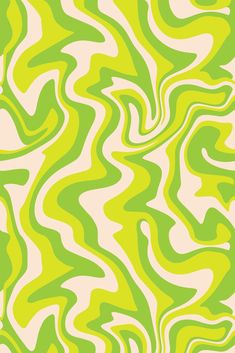 a green and white background with wavy lines