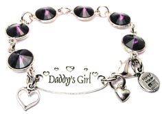 daddys girl bracelet, daddys girl jewelry, I love my dad bracelet, family jewelry Dad Bracelet, Family Jewelry, Girl Bracelet, I Love My Dad, Family Jewellery, Plus Size Fits, Girl Jewelry, Plum Purple, Pumpkin Orange