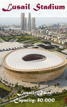 an artist's rendering of the lusai stadium is shown in this aerial view