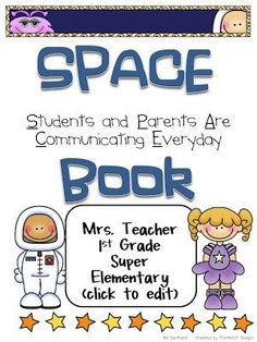 the space book for students and parents to use in their homeschool activities, including reading