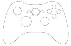 a drawing of a video game controller with circles on the top and bottom part of it