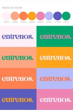 the different font styles and colors in spanish