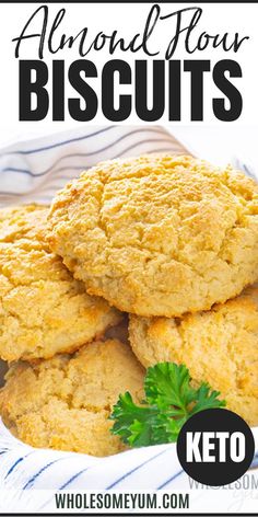 Keto Almond Flour Biscuits Recipe Almond Flour Buttermilk Biscuits, Low Carb Biscuits, Almond Flour Biscuits, Flour Biscuits, Thanksgiving Foods, Low Carb Biscuit, Keto Baking, Low Carb Low Fat Recipes, Keto Biscuits