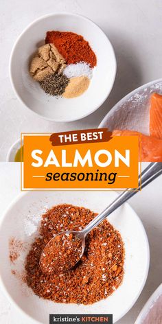 the best salmon seasoning is in two bowls