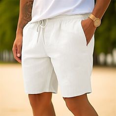 Season:Summer; Fabric:100% Cotton; Gender:Men's; Style:Classic Style,Fashion; Occasion:Holiday,Daily,Casual; Fit Type:Regular Fit; Function:Breathable,Comfort; Waistline:Mid Waist; Pattern:Plain; Design:Straight Leg,Drawstring,Elastic Waist; Brand:OUKU; Pants Type:Shorts,Beach Shorts,Summer Shorts; Fly Type:Drawstring,Elasticity; Front page:FF; Listing Date:12/13/2023; Hips:; Length:; Waist:; Fit US Size:; Fit UK Size:null; Fit EU Size:null; Pants Length:Short Short Pants Men, White Shorts Men, Men’s White Shorts Outfit, Short Shorts Men White, White High-waisted Drawstring Shorts, White Boxer Briefs With Built-in Shorts For Beach, White Shorts With Built-in Shorts For Playwear, Mens Shorts Summer, Beach Shorts