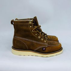 Thorogood Mens Slip-Resistant Firm Trailcrazyhorse Moc Toe Work Boots Size 10d Msrp: $250 Design: When The Job Is As Hard On Your Feet As It Is On Your Hands, Thorogood American Heritage 6″ Moc Toe Boots Are Up To The Task. Work Boots With A 6-Inch Shaft Are A Great Choice For A Wide Range Of Jobs, Providing You With Added Comfort And Flexibility While Giving You Good Ankle Support. Trail Crazyhorse Leather Uppers Are As Durable As The Man Who Wears Them And Look As Good As You Do. Plus, You’ll Rugged Moc Toe Sturdy Boots, Rugged Moc Toe Shoes For Outdoor Work, Brown Moc Toe Sturdy Boots, Rustic Boots With Goodyear Welt And Moc Toe, Rustic Boots With Moc Toe And Goodyear Welt Construction, Rustic Boots With Reinforced Moc Toe, Rustic Moc Toe Boots With Reinforced Toe, Outdoor Work Boots With Moc Toe And Leather Sole, Moc Toe Hiking Boots