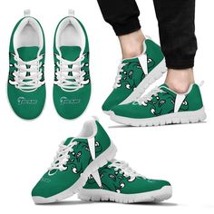 Tulane Green Wave  Shoes Sneakers Lightweight construction with breathable mesh fabric provides a comfortable and flawless fit. Basket Sport, Logo Shoes, Custom Design Shoes, Green Sneakers, Shoes Sport, Shoes Comfortable, Shoe Gifts, Custom Sneakers, Sport Sneakers