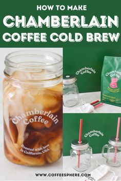 how to make chamberlain coffee cold brew in a mason jar with instructions