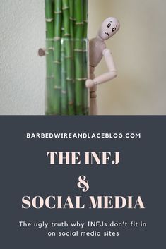 the infj and social media logo with an image of a person holding a bamboo plant