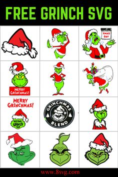 an image of the grin's christmas stickers