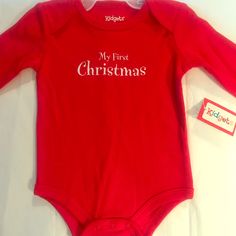 Adorable Red My First Christmas Onesie. Perfect For The New Addition In Your Life. 0-3 Months New With Tags My First Christmas Onesie, First Christmas Onesie, Christmas Onesie, My First Christmas, First Christmas, 3 Months, Onesies, Kids Shop, One Piece