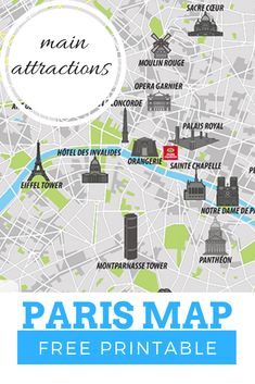 the map of paris with all its attractions