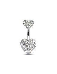 a pair of heart shaped diamond earrings