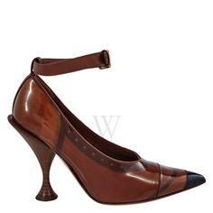 Ladies Heels, Brand Website, Leather Cover, Black Tan, Womens Heels, Black And Tan, Ankle Strap, Burberry, Leather Upper