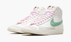 Blazer Mid '77 PRM DO9787 100 Nike Blazer Mid 77 Colors, Nike Blazer 77, Blazer 77, Kids Blazers, Nike High Tops, Preppy Shoes, Nike Blazer Mid 77, Fresh Sneakers, Nike Blazer Mid