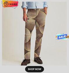 Men's Trousers Chinos Jogger Pants Pocket 3d Print Graphic Prints Geometry Comfort Business Daily Streetwear Basic Fashion Light Brown Brown Fitted Cotton Bottoms With All Over Print, Chino Joggers, Basic Fashion, Pants Pocket, Brown Brown, Print Graphic, Type Of Pants, Fashion Lighting, Mens Trousers