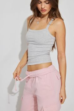 Kasey Scoop Neck Ribbed Cami, Spring Grey Mix Tik Tok Shop, Stores To Shop At For Clothes, Cute Tank Tops For Summer, Teen Wishlist, First Day Of School Outfits, 2025 Style, Pinterest Wardrobe, Garage Clothing, Holiday Wishlist