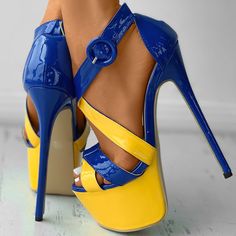 Bold Round Toe Sandals For Party, Bold Round Toe Party Sandals, Bold Party Sandals With Round Toe, Yellow Pointed Toe Sandals For Summer, Yellow Platform High Heels, Yellow Open Heel Sandals For Party, Yellow Platform Heels For Party, Yellow Platform Heels For Summer, Yellow Platform Sandals With Open Heel