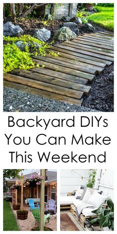 backyard diy's you can make this weekend with wood planks and plants