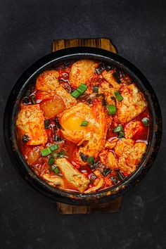 an overhead view of a bowl of food