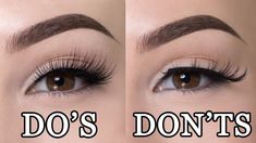 Eyelashes Tutorial, Holiday Eye, Tutorial Eyeliner, Applying False Lashes, Eyelash Tips, Applying False Eyelashes, Eyes Brown, Do's And Don'ts