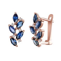 Just as trees show grace in every season, the Sine earrings invite us to do the same. Her gorgeous sapphire leaves serve as a reminder that the will spring will always come again, and with it, a miraculous bloom. Click here to learn more about sapphires. Measurement: 5.9 x 13.1 x 2.5 mm Weight: 3.388 grams 18k gold Please allow 4-6 weeks for production. Glamorous Style, Small Detail, Sapphire Earrings, Rose Gold Earrings, Cute Earrings, Blue Sapphire, Sapphire, 18k Gold, Gems