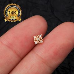 16G(1.2mm) Internally Threaded for 14G(1.6mm) Anchors.  The thread of the top is internally 16g(1.2mm), will fit a 14g surface bar, micro dermal anchor, and you won't miss this cute design! Sold in a single piece Material: 14K Solid Gold  5A Grade Cubic Zirconia Gemstones  Size: Thread: Internally 16g (1.2mm), fit a 14G dermal base Top Size: 4.6mm 14K Solid Gold Internally Threaded Dermal Anchor Tops/Threaded Flat Tops/Dermal Piercing 16g/Dermal Tops/Dermal Jewelry/Body Jewelry Gift for her Suit Dermal Jewelry Tops, Back Dermal Piercing, Dermal Jewelry, Dermal Anchor, Nose Piercing Stud, Daith Earrings, Ear Piercings Cartilage, Dermal Piercing, Titanium Jewelry