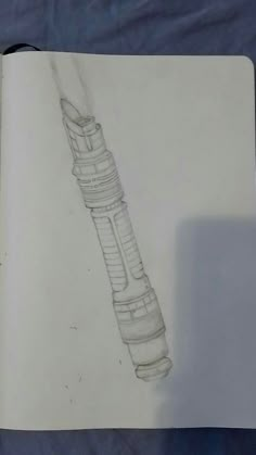 a pencil drawing of an object on a piece of paper