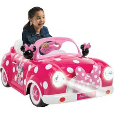 Disney Minnie Mouse Convertible 6V Battery-Powered Ride-On by Huffy. This ride-on is easy to assemble so in no time it is ready to roll and ready for fun! It's love at first sight when your little girl sees the big bow on the Minnie Mouse convertible! Not to mention, this Minnie Mouse battery ride-on includes fun lights and sounds to make it a realistic ride! Huffy has taken extra steps to make the assembly simple so you can put the ride-on together fast and start the fun memories. In just a few Minnie Mouse Car, Fun Lights, Minnie Mouse Toys, Fancy Soap, Stitch Toy, Magic Car, Princess Toys, Fun Memories, Convertible Car